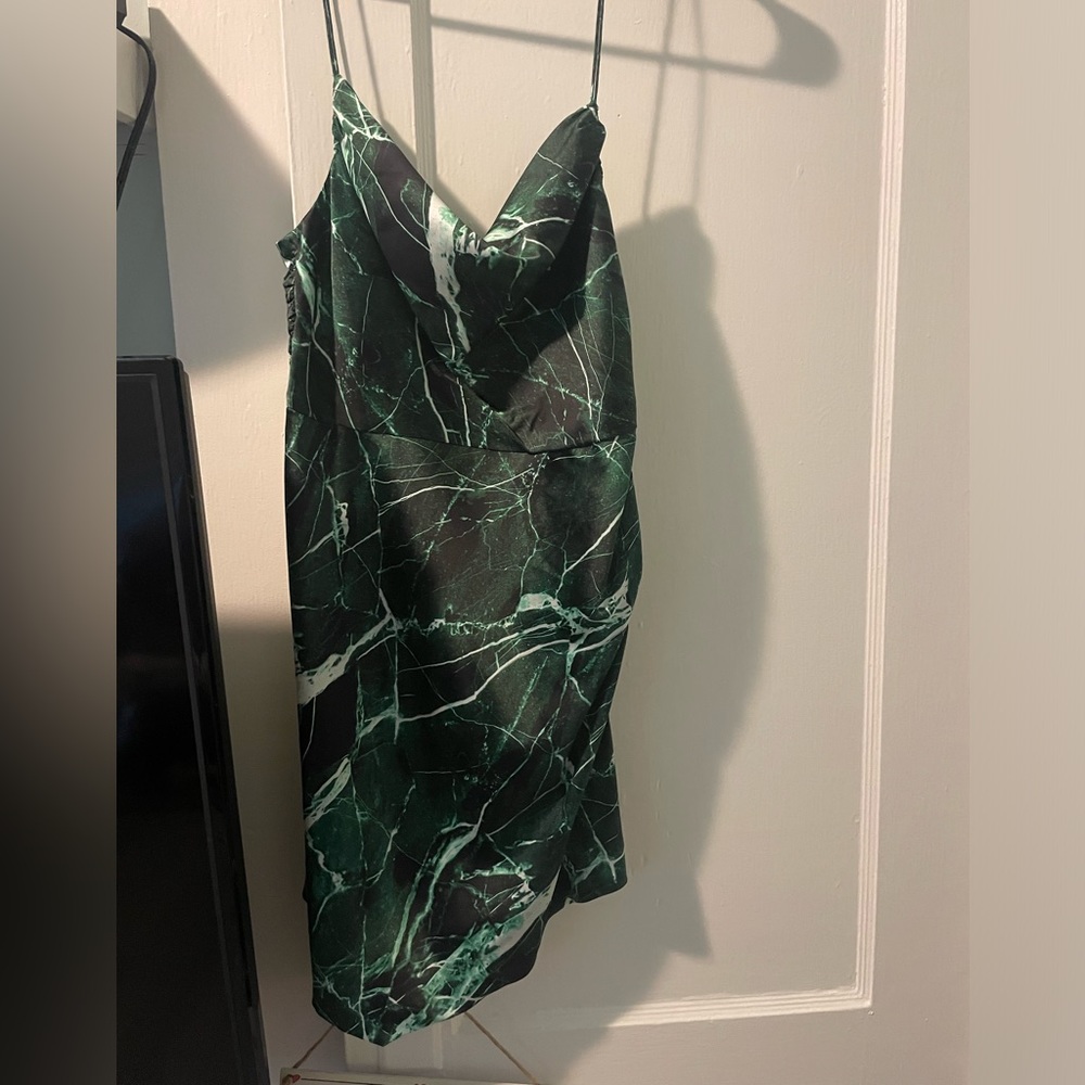 Silk asymmetrical dress